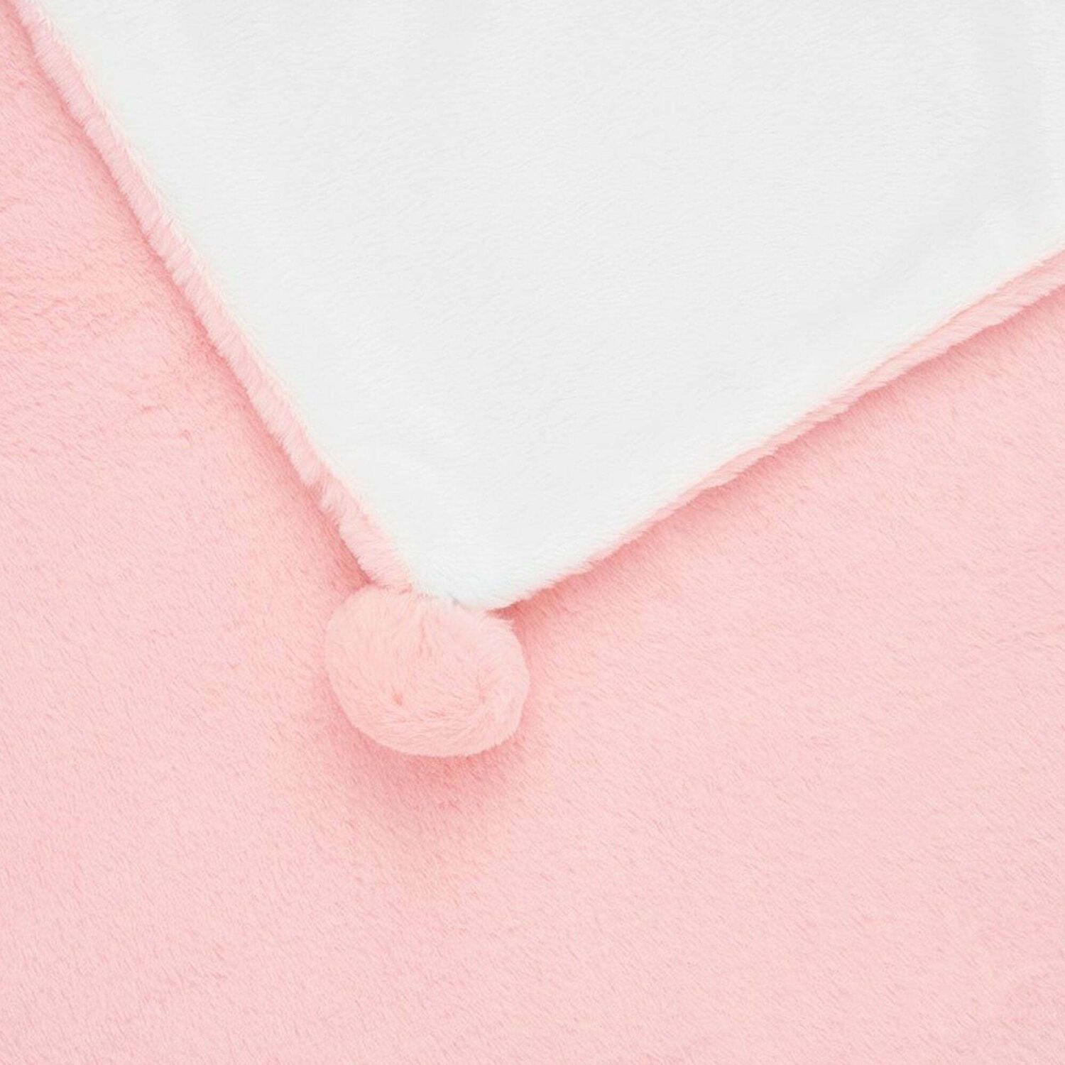 Baby Girls Pink Faux Fur Blanket, 1, hi-res
