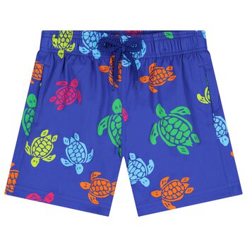 Boys Blue Turtle Swim Shorts