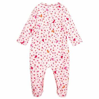 Baby Girls Pink Printed Babygrow