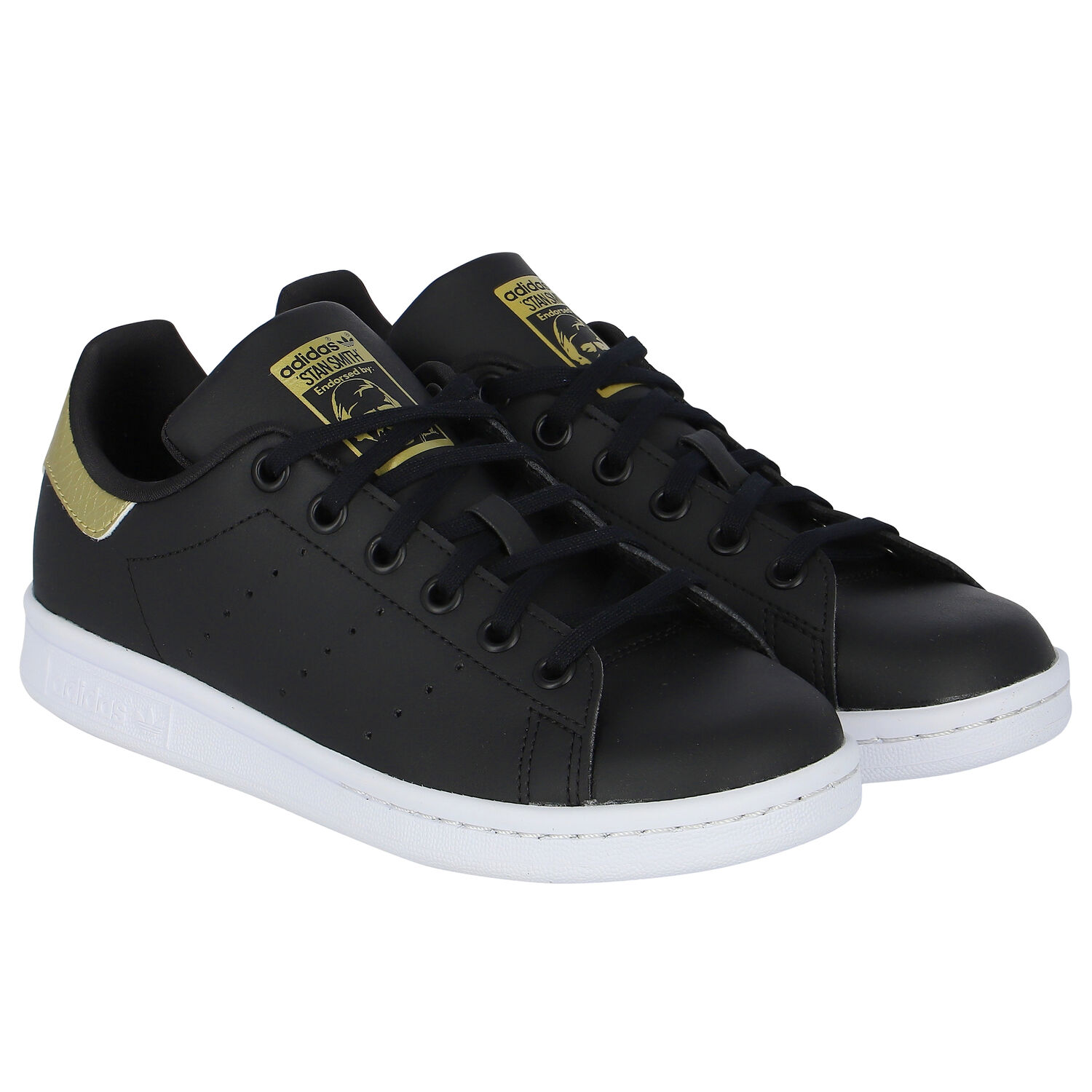 Adidas Kids Black Stan Smith J Trainers Junior Couture Oman