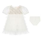 Baby Girls Ivory Tulle Dress Set, 1, hi-res