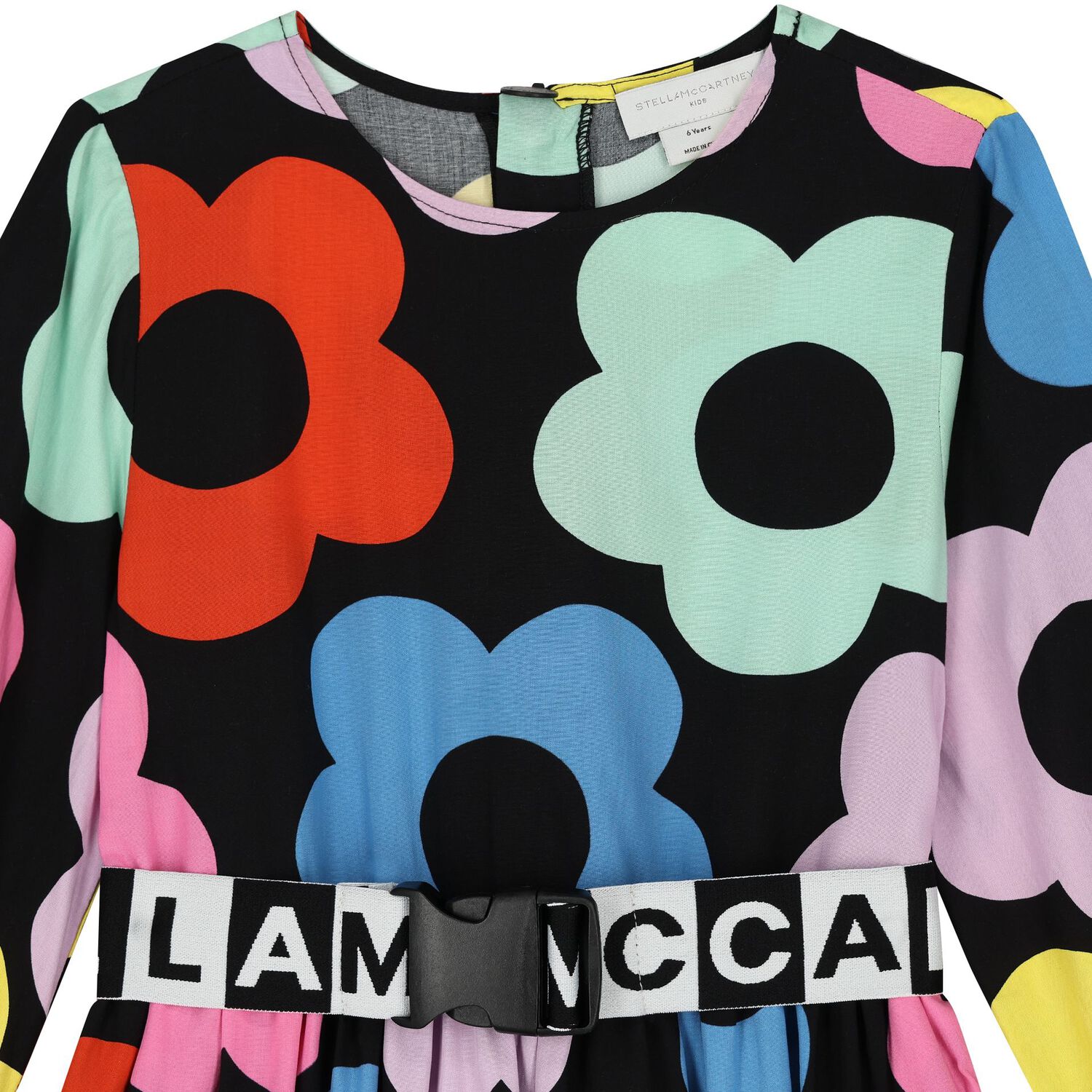 فستان بطبعة الزهور باللون الاسود, 1, hi-res