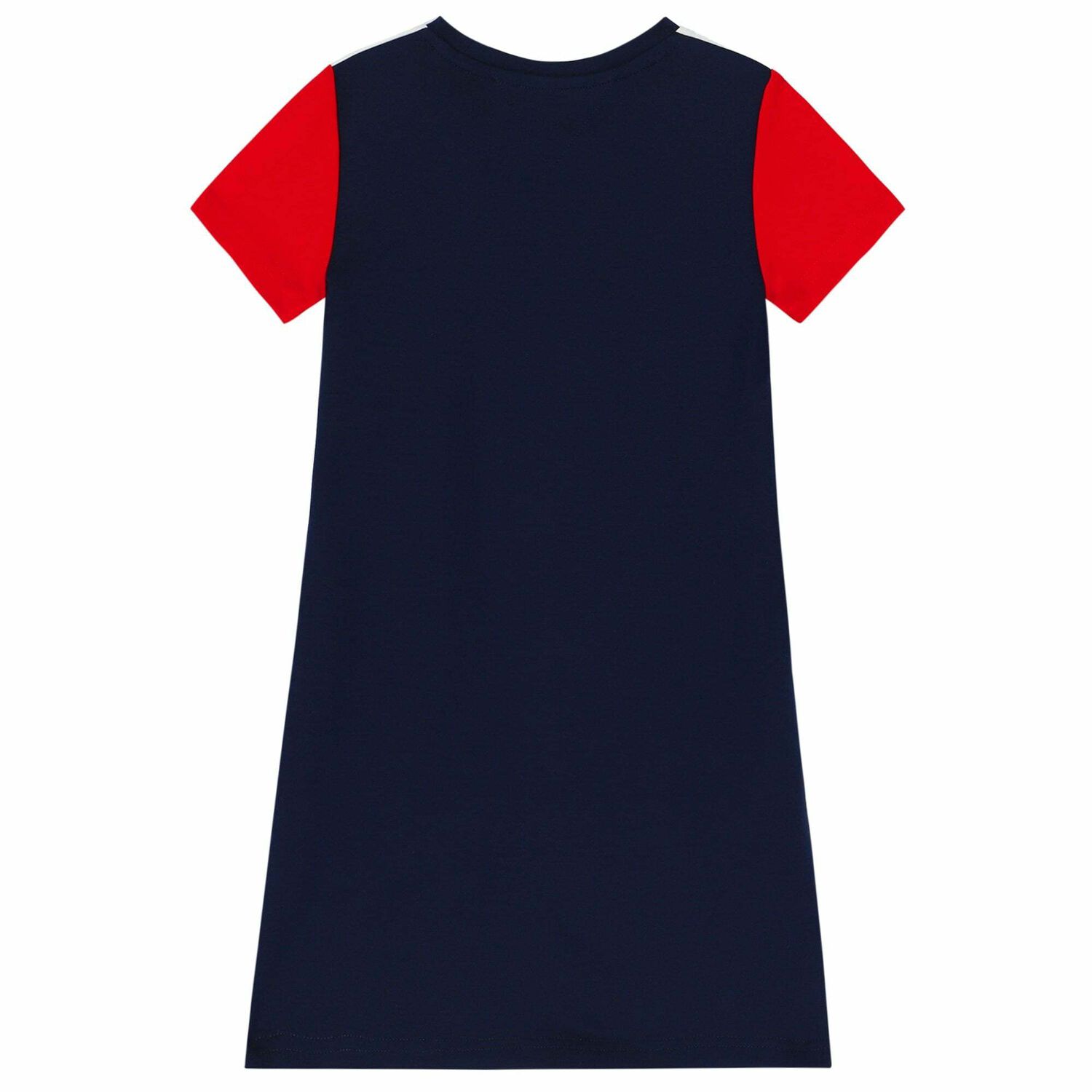 Girls White, Navy & Red Logo Dress, 1, hi-res image number null