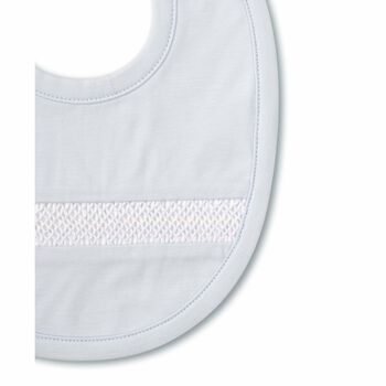 Baby Boys Blue Smocked Bib