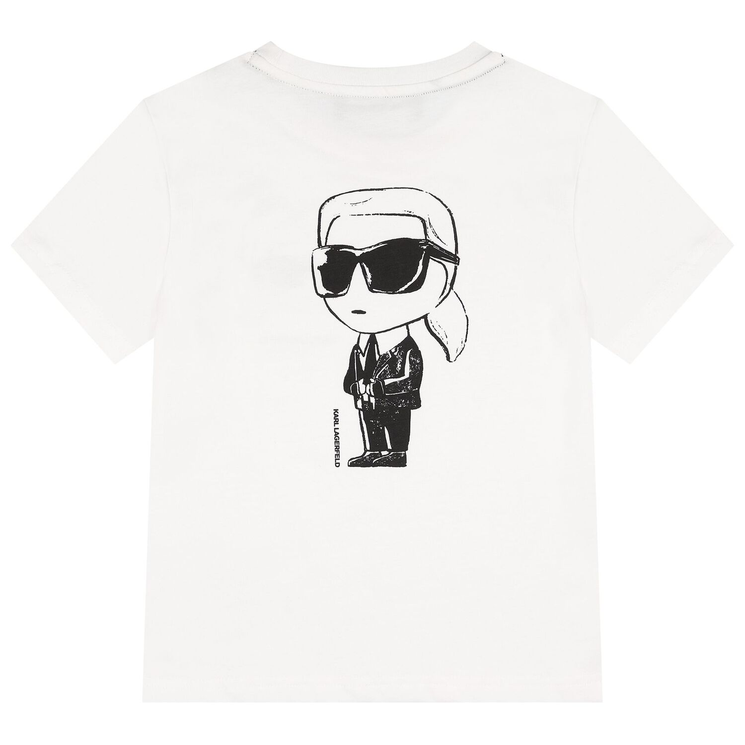 Boys Mini Me White Ikonik Karl Logo T-Shirt, 2, hi-res