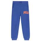 Boys Blue Logo Joggers, 1, hi-res