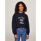 Girls Navy Logo Sweatshirt, 1, hi-res