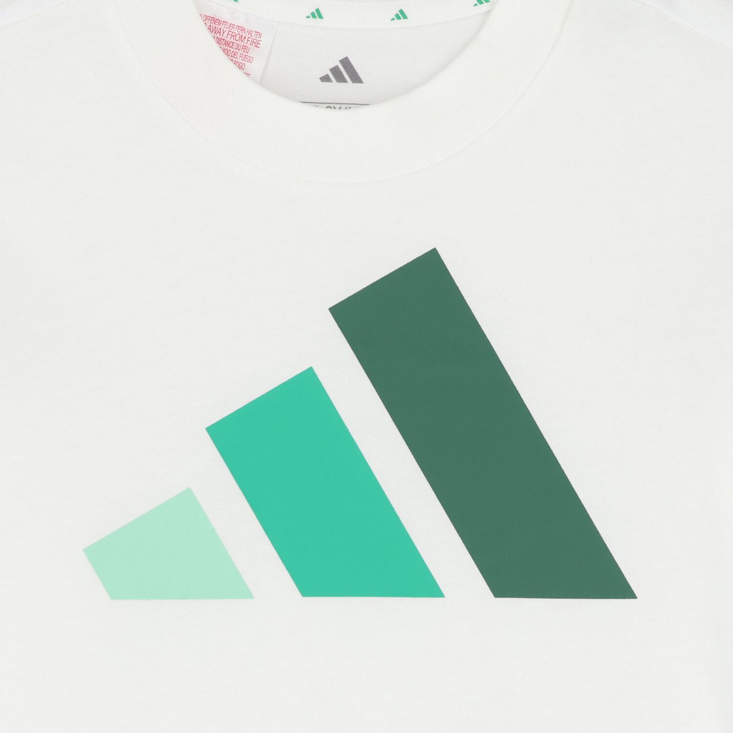 White & Green Logo T-Shirt, 1, hi-res