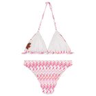 Girls Pink & White Zig Zag Bikini, 1, hi-res