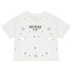 Girls White Logo Sequin T-Shirt, 1, hi-res