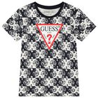 مجموعة شورت بشعار باللون أزرق داكن للأولاد, 2, hi-res