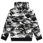 Boys White & Black Camouflage Tracksuit, 1, hi-res
