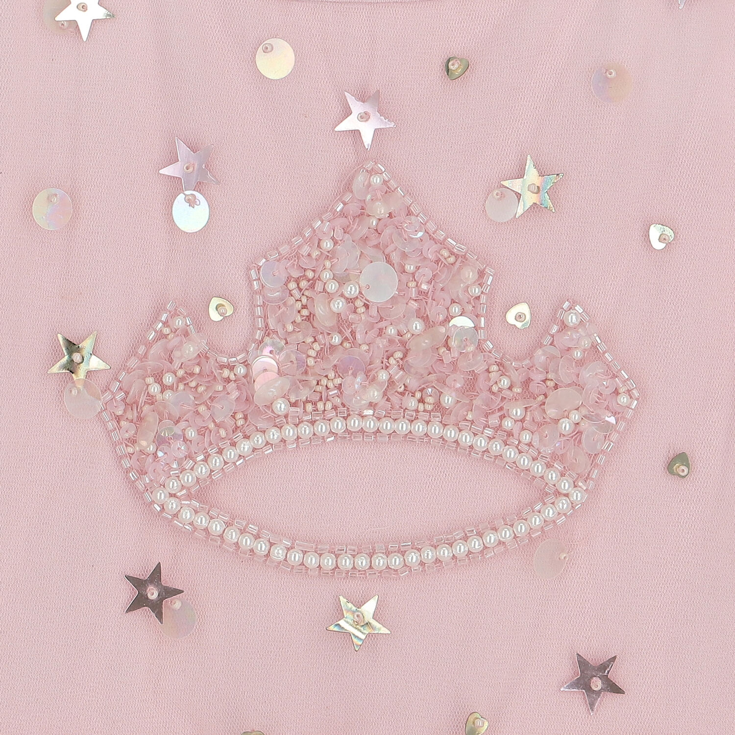 Girls Pink Embellished Tulle Dress, 1, hi-res