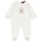 Ivory Teddy Bear Logo Babygrow, 1, hi-res