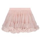 Girls Pink Bow Tutu Skirt, 1, hi-res