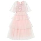 Girls Pink Sequin Ruffled Tulle Dress, 1, hi-res
