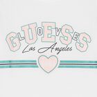 Girls White Logo Long Sleeve Top, 1, hi-res