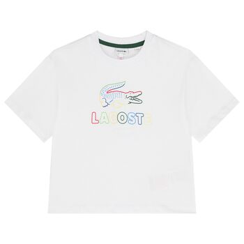 Girls White Logo T-Shirt