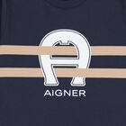 Younger Boys Navy Blue Logo Sweatshirt, 2, hi-res