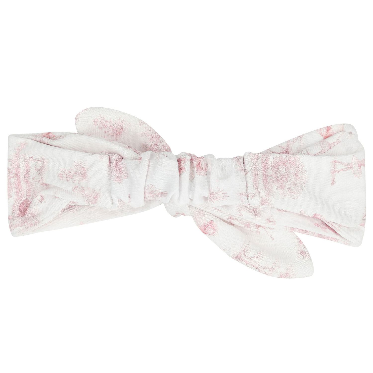 Baby Girls White & Pink Swan Bow Headband, 1, hi-res