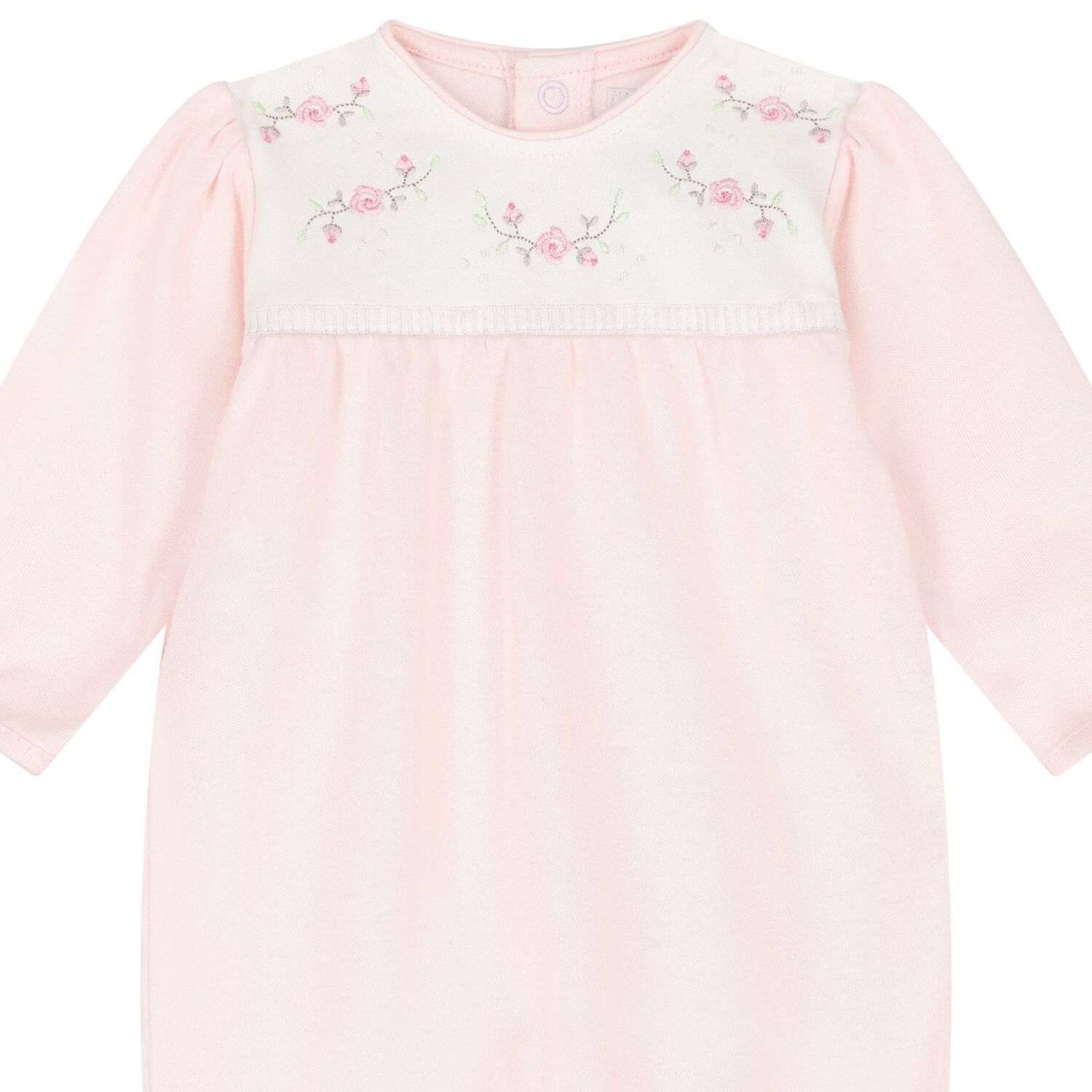 Baby Girls Pink & White Floral Babygrow, 1, hi-res image number null