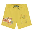 Younger Boys Yellow Tiger Shorts, 1, hi-res