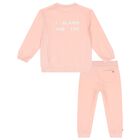 Baby Girls Pink Logo Tracksuit, 1, hi-res