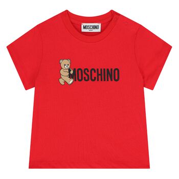 Younger Red Teddy Bear Logo T-Shirt
