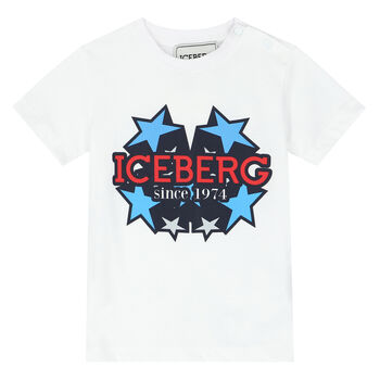 Younger Boys White Logo T-Shirt