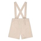 Younger Boys Beige & Ivory Shorts Set, 2, hi-res