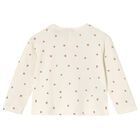 Younger Girls Ivory Teddy Bear Long Sleeve Top, 1, hi-res