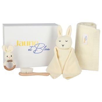 Ivory Baby Blanket & Bunny Comforter Gift Set 