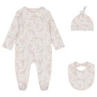 White & Beige Africa Babygrow Gift Set, 3, hi-res