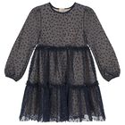 Girls Navy Blue Heart Tulle Dress, 1, hi-res