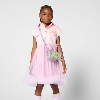 Girls Purple & Silver Candy Logo Handbag