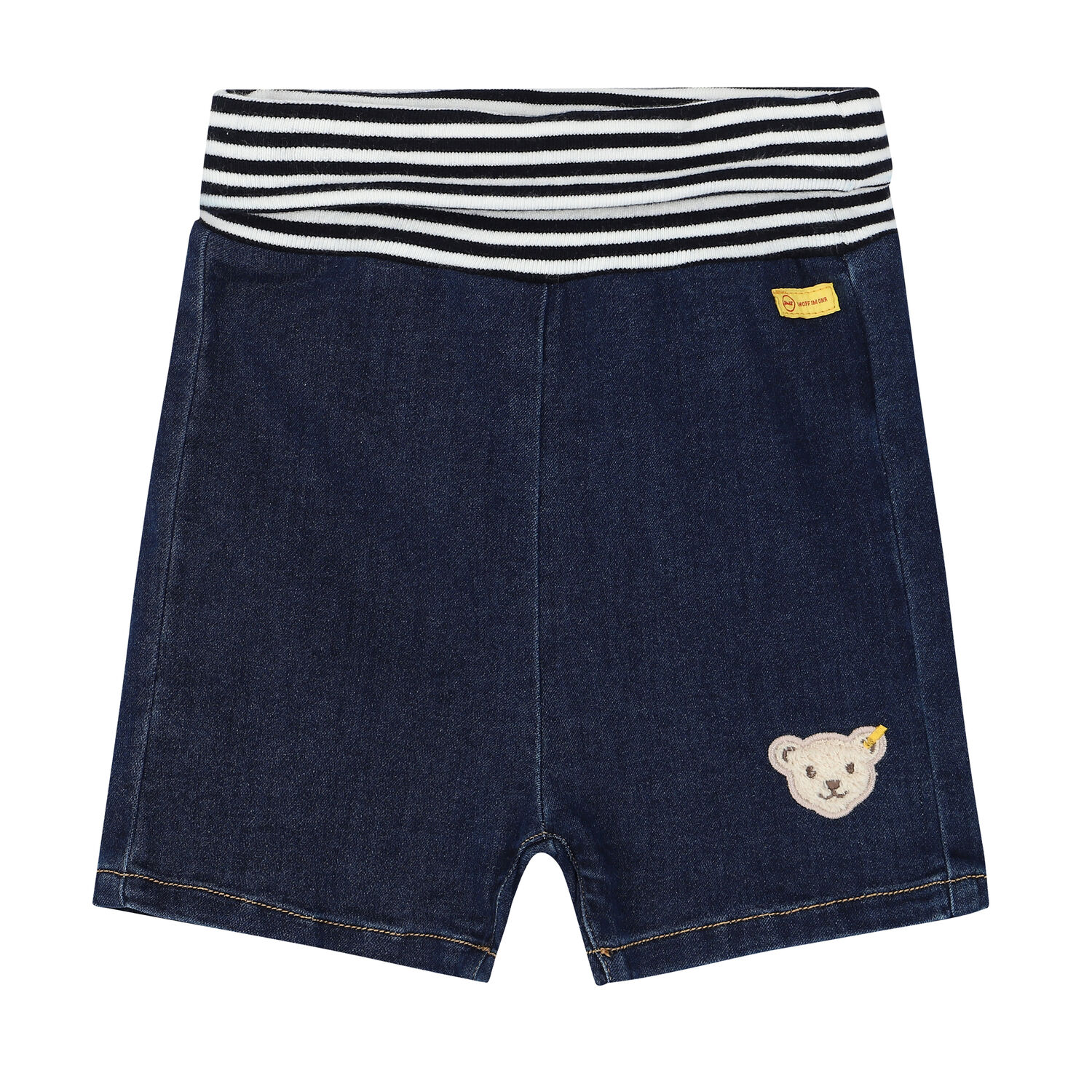 Baby Boys Navy Bear Shorts, 1, hi-res