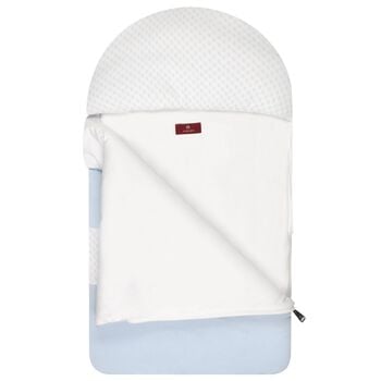 Baby Boys Blue & White Logo Nest