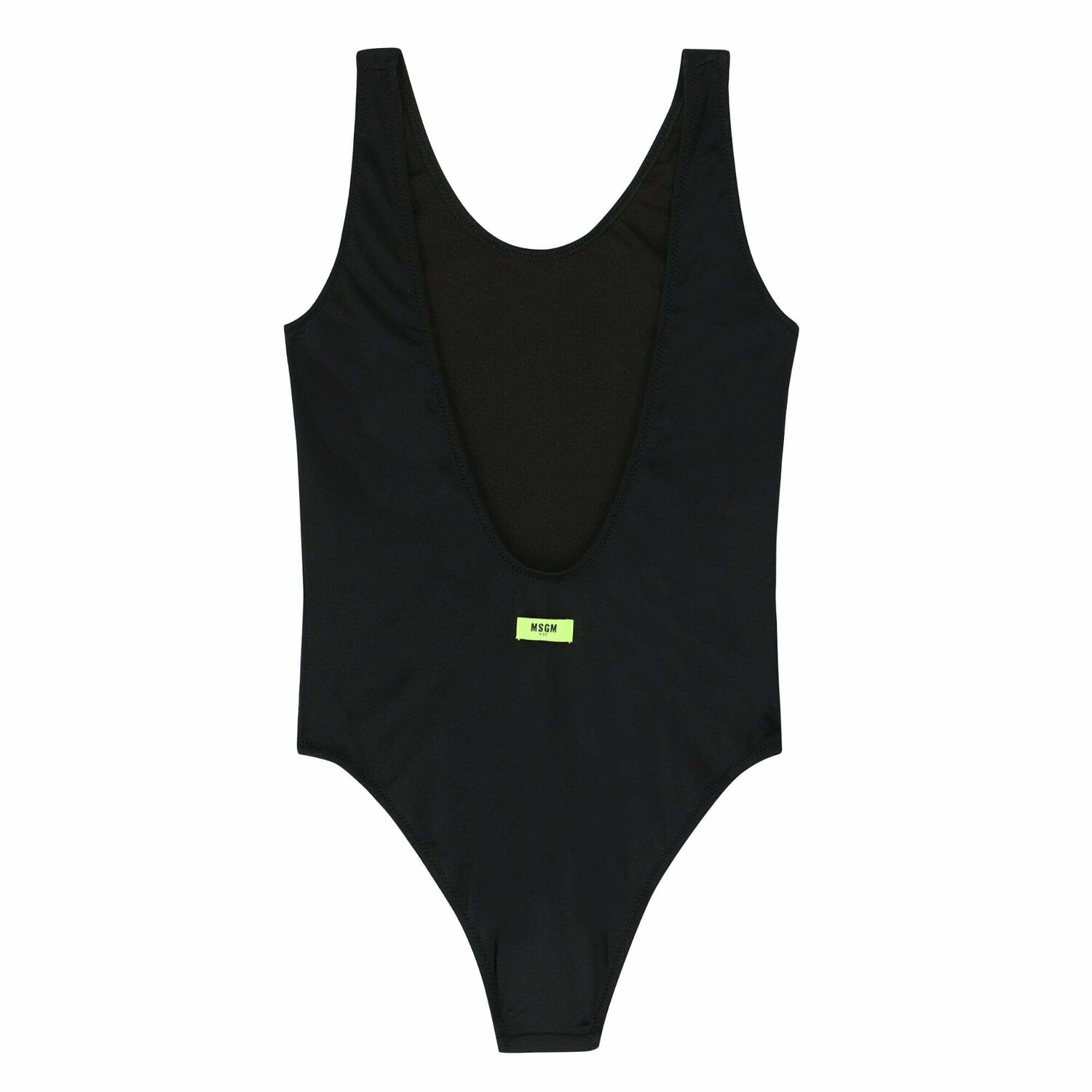 Girls Black Logo Swimsuit, 1, hi-res