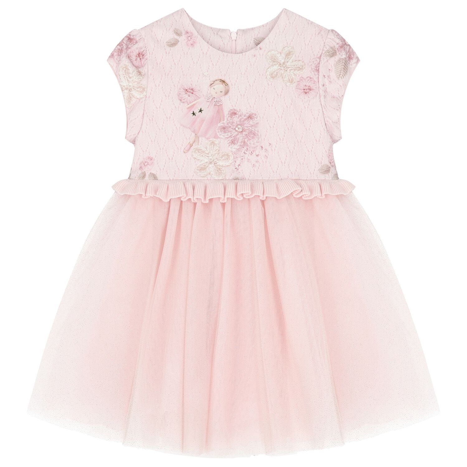 Girls Pink Ballerina Tulle Dress, 1, hi-res image number null