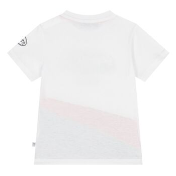Younger Boys White Logo T-Shirt