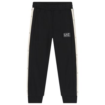Boys Black Logo Joggers