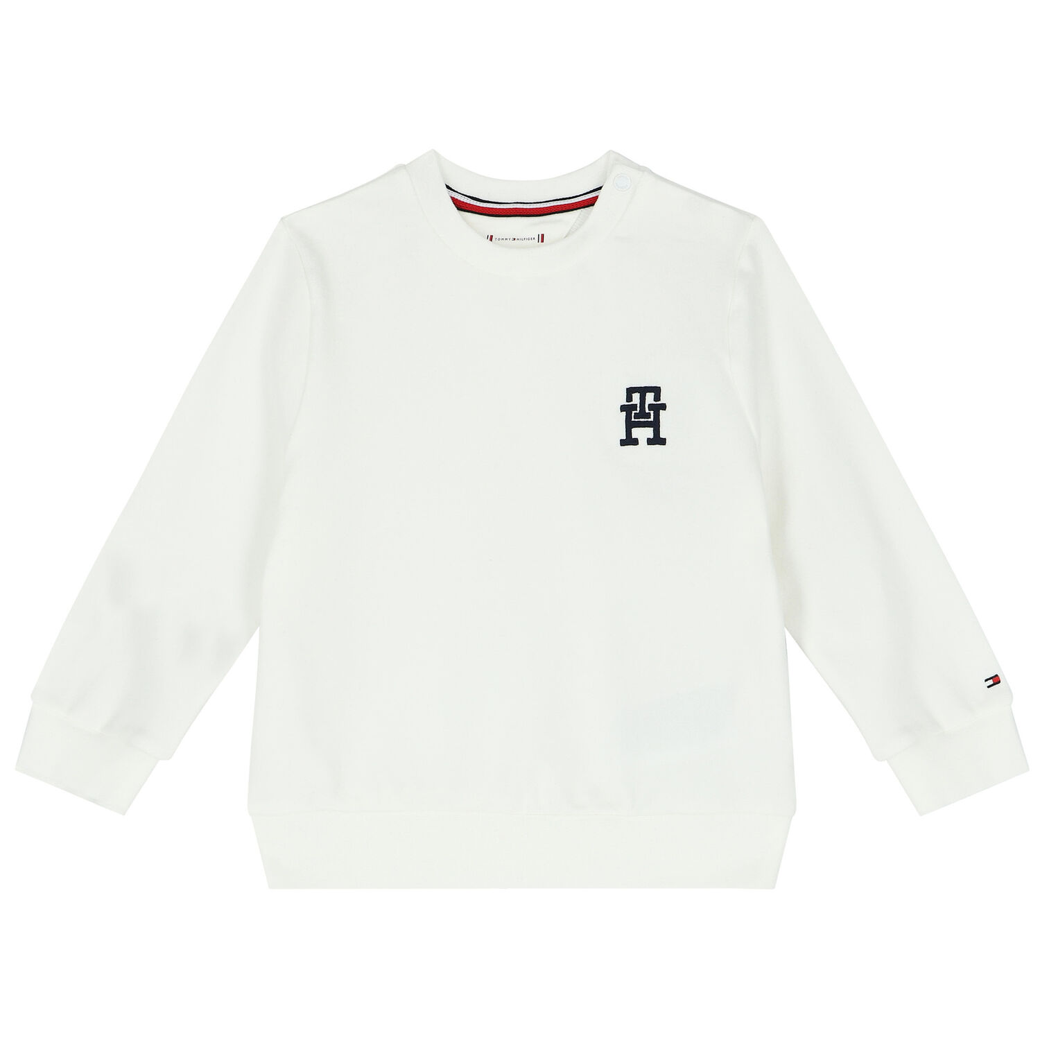 Baby Boys White Logo Tracksuit, 1, hi-res