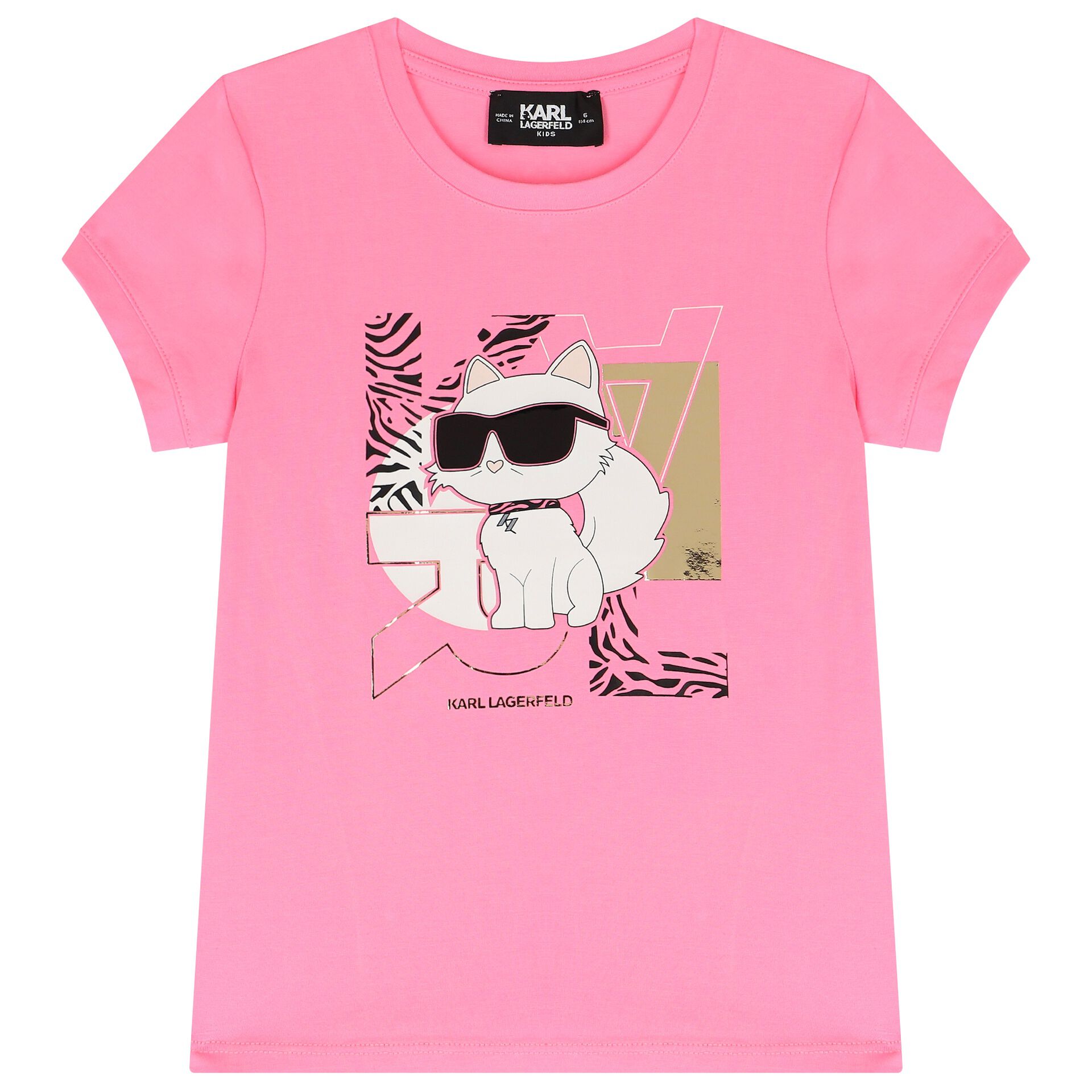 新着入荷の通販 Logo Choupette Pink Girls LAGERFELD KARL T-Shirt Junior | カットソー(長袖+七分)
