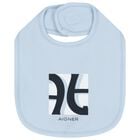 Baby Boys Blue Logo Bib, 2, hi-res