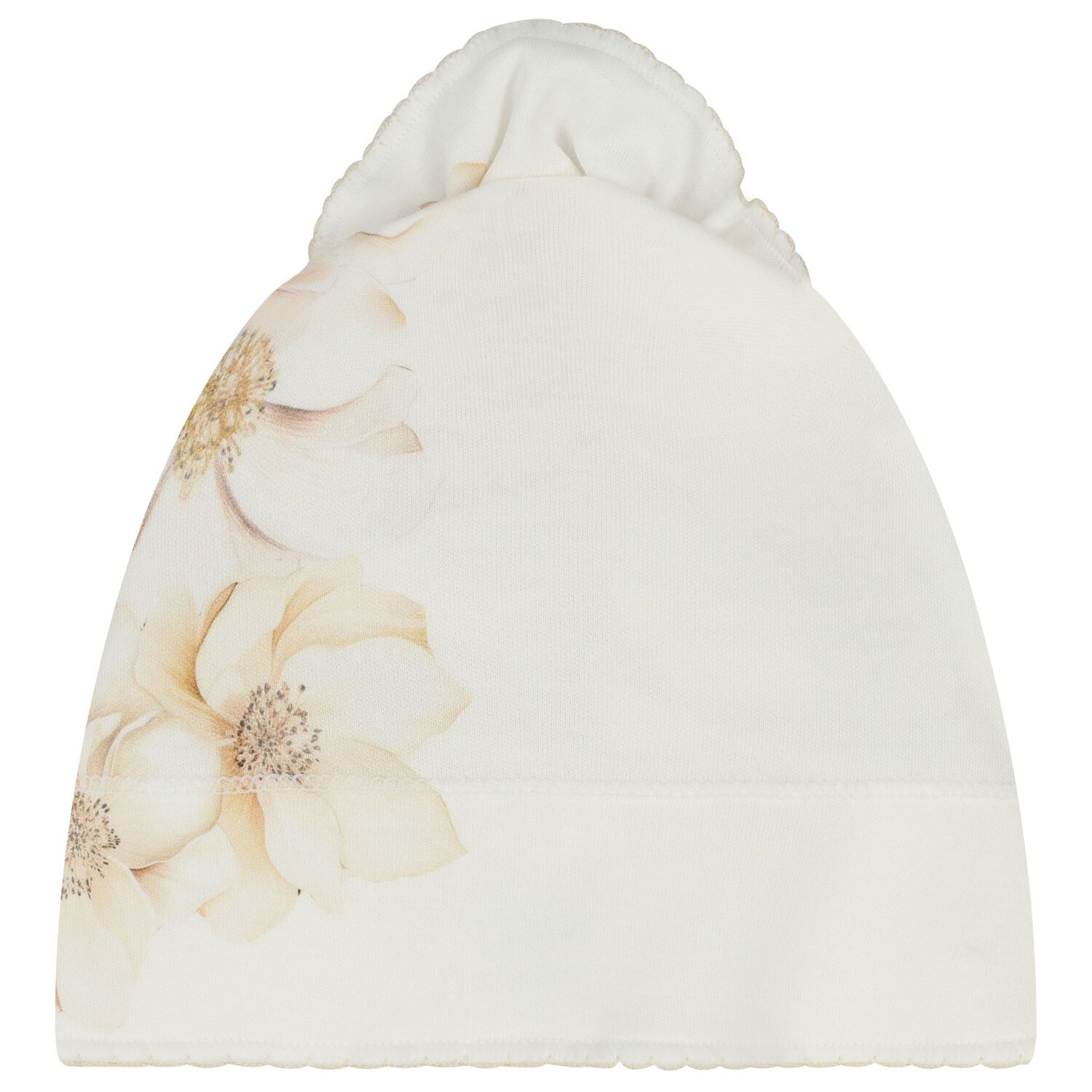 Baby Girls Ivory Blanket & Hat Set , 1, hi-res