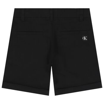 Boys Black Logo Shorts