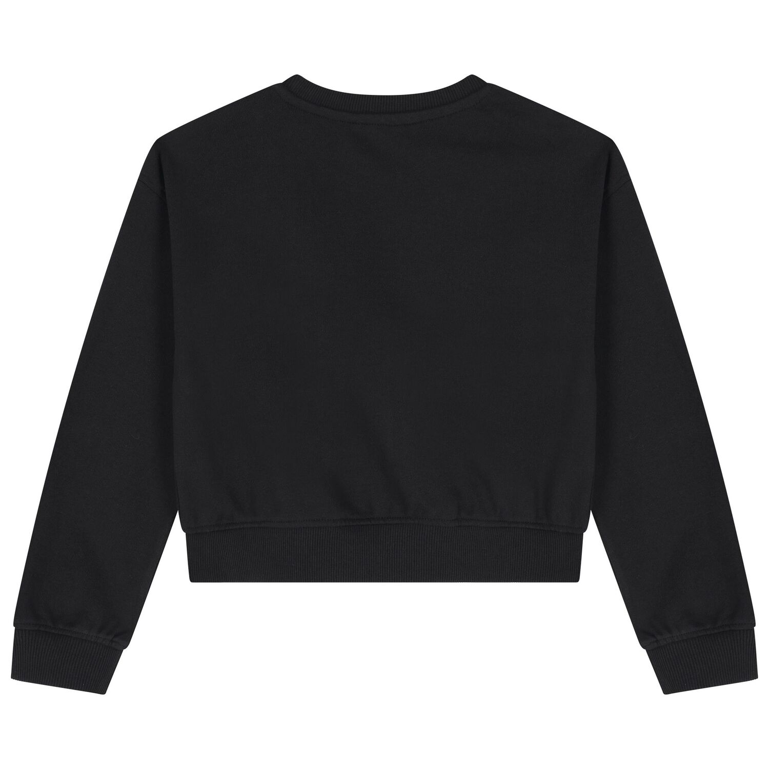 Girls Black Logo Rhinestone Sweatshirt, 1, hi-res