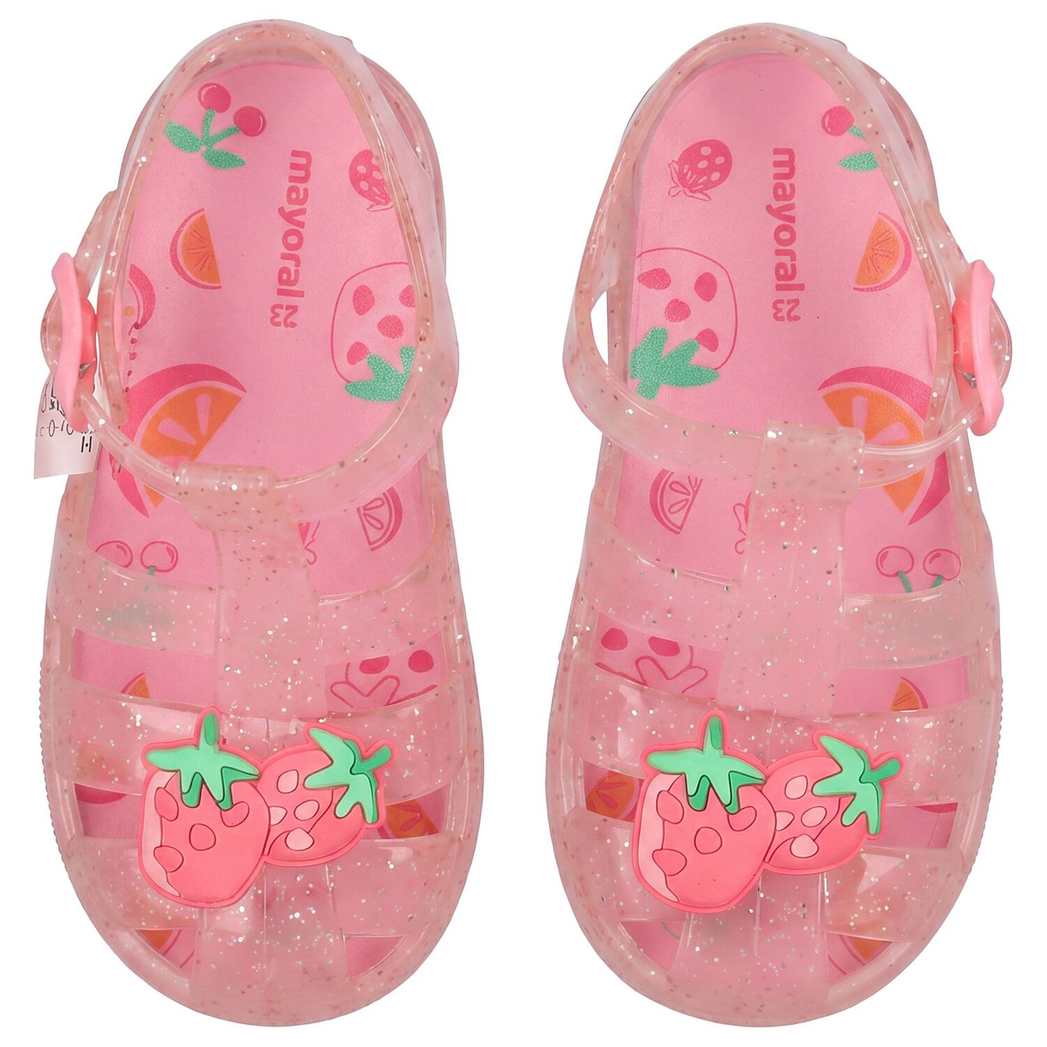 Younger Girls Pink Jelly Sandals, 1, hi-res