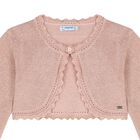 Girls Pink Bolero Cardigan, 1, hi-res