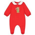 Red Christmas Teddy Bear Babygrow, 2, hi-res